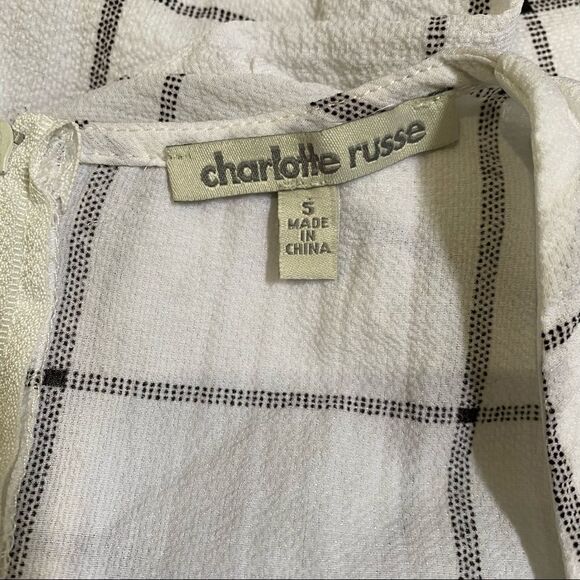 Charlotte Russe Windowpane Plaid Shorts Romper - Picture 11 of 13